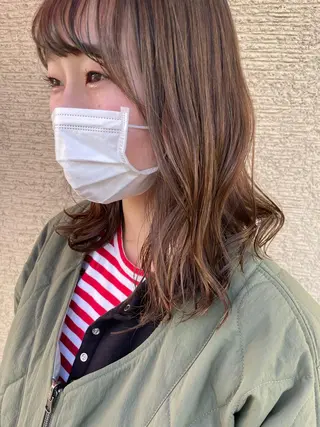 ミディアム カラー コレットヘアー 田中アヤノのヘアスタイル