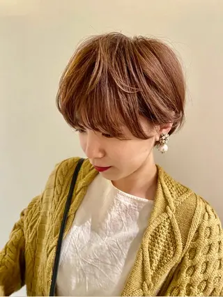ショート カラー 田中 あやなのヘアスタイル