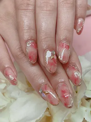 セミロング TAKAMATSU RINAのネイルデザイン