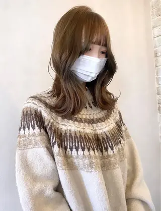 ミディアム カラー 柔らかhair🤍 Rinaのヘアスタイル