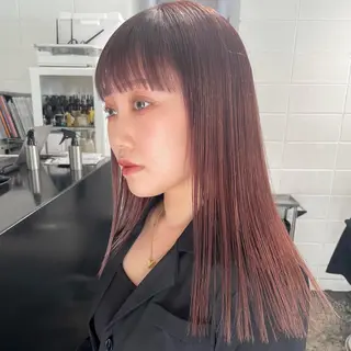 セミロング カラー 🎀ミカ/レイヤー/ 韓国ヘア/原宿🎀のヘアスタイル