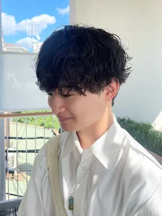 メンズ カズキ🌼曲がる 縮毛矯正のヘアスタイル