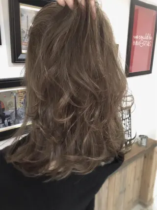 ショート ミディアム セミロング ロング カラー パーマ 加藤 琢也のヘアスタイル