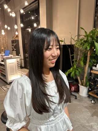 ロング レイヤーカット/ 透明感カラー/ きよのヘアスタイル