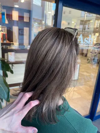 ミディアム カラー 大人透明感艶カラー 寺田稜のヘアスタイル