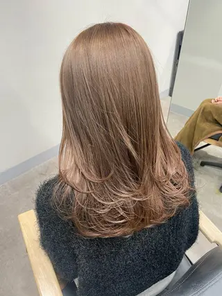 ロング カラー レイヤーカット 韓国ヘアayameのヘアスタイル