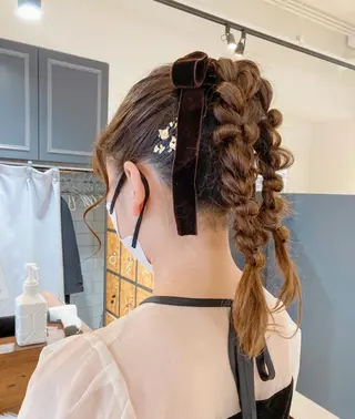 ヘアアレンジ 🫧透明感イルミナ カラー🫧三浦菜々子のヘアスタイル