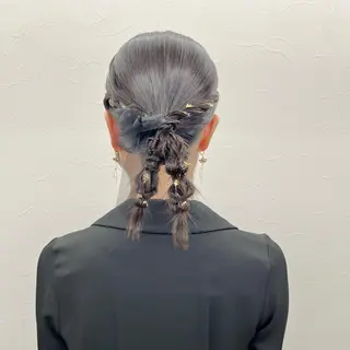 ヘアアレンジ 初めてのショート お任せください✂️のヘアスタイル