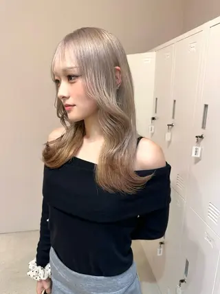 ロング Hug👩🏼‍🦱 警固HIBIOのヘアスタイル