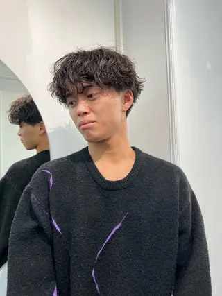 パーマ メンズ 横浜/ブリーチ/ ダブルカラー/RINのヘアスタイル