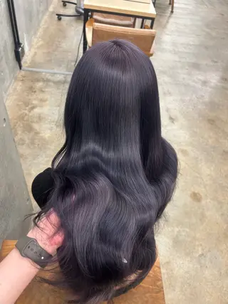 ロング カラー 🌷ラベンダーピンク 顔まわり🌷ねいろのヘアスタイル