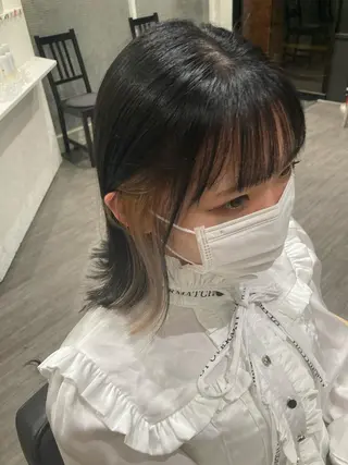 ミディアム ミルクティー量産💙 💙ブリーチ特化💙のヘアスタイル
