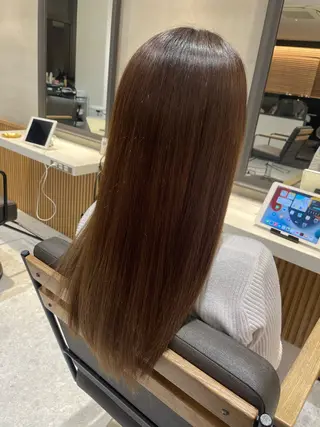 セミロング カラー 🌟透明感カラー× 小顔カット いっせいのヘアスタイル