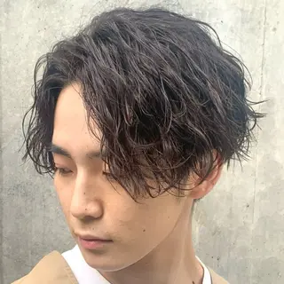 ミディアム パーマ ヘアアレンジ メンズ fifth 石川 凪のヘアスタイル