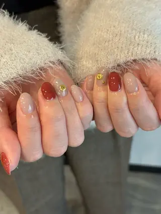 ネイル 本町🤍ちゅるん 自爪育成✨🤍のネイルデザイン