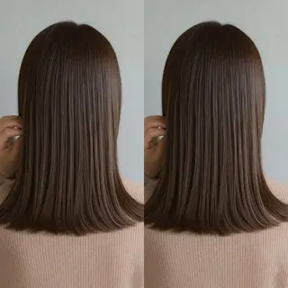 ミディアム カラー 小顔矯正/レイヤー 透明感カラー✨生真のヘアスタイル