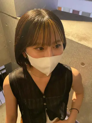 ミディアム カラー ヘアアレンジ 🎀 amii Hitomi 🎀のマツエク・マツパデザイン