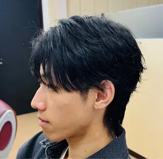 ミディアム 焼津メンズパーマ特化 大石雄生のヘアスタイル