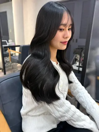 ロング 韓国風パーマ/ 菅沼 成郷のヘアスタイル