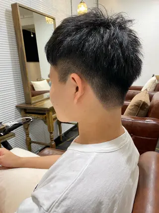ショート メンズ パーマモデル募集中 渥美翔人のヘアスタイル