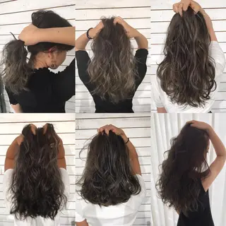 ロング カラー カラー🩵エクステ 人気No1💓ばんりのヘアスタイル