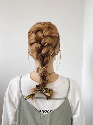 ロング カラー ヘアアレンジ fit stand /HIIRAGIのヘアスタイル