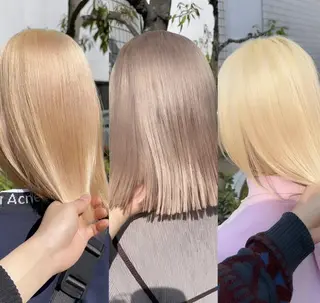 ロング カラー Seleneコウキ ブリーチ/ハイトーンのヘアスタイル