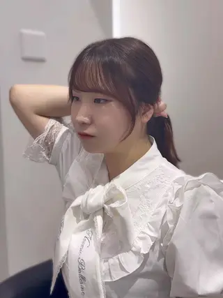 セミロング カラー YUZU🎀顔まわり ×レイヤーカットのヘアスタイル