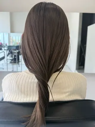 ロング 松原 朱里のヘアスタイル