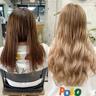 ロング カラー ヘアアレンジ TATSUYA アートディレクターのヘアスタイル