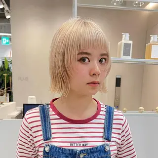 ショート カラー 【骨格診断カット】 .のヘアスタイル