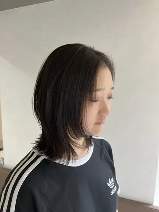 ミディアム 韓国／カラー／ レイヤー🍒Rinoのヘアスタイル