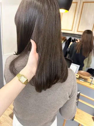 セミロング カラー パーマ ヘアアレンジ メンズ キッズ 骨格レイヤーカット 🌿美髪縮毛矯正のヘアスタイル