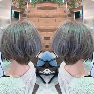 ショート カラー 青木 茂樹⭐️ 透明感カラーのヘアスタイル