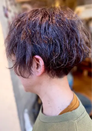 ショート パーマ 両国駅徒歩1分⭐️ アイロン仕上げのヘアスタイル