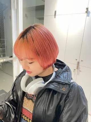 ショート カラー ヘアアレンジ 艶髪✨寒色カラー✨ 翁長孝輔のヘアスタイル