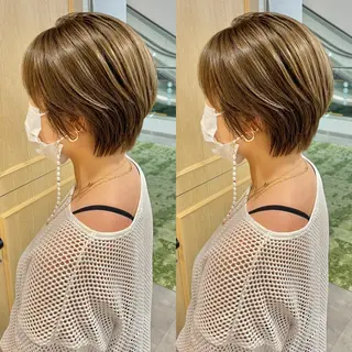 ショート 【ショートヘア】 岡　那輝のヘアスタイル