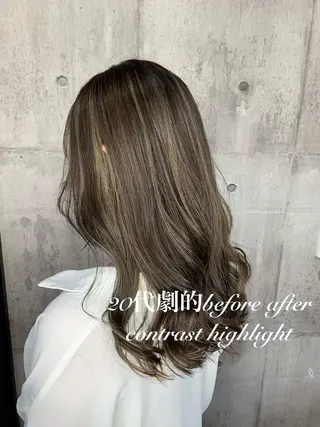 セミロング yoshihara yuukiのヘアスタイル