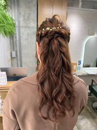 ロング ヘアアレンジ 縮毛矯正/ /関内/あべももこのヘアスタイル