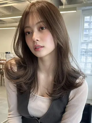 セミロング 🎀透明感カラー/ yuka🎀のヘアスタイル
