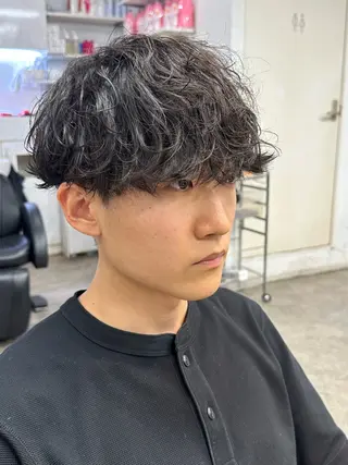 パーマ メンズ fifth/原宿/ カットモデル/カズのヘアスタイル