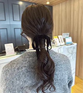 ロング カラー ヘアアレンジ hibiki/セット /透明感カラーのヘアスタイル