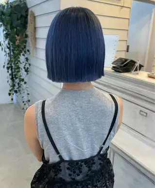 ショート カラー ブリーチ有無Wカラー メンズパーマ大成のヘアスタイル