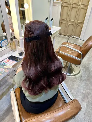 カラー エクステ🎀 暖色カラー🎀amiのヘアスタイル