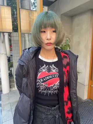 ショート カラー 心斎橋/デザインカラ ー/海外風/ナツミのヘアスタイル