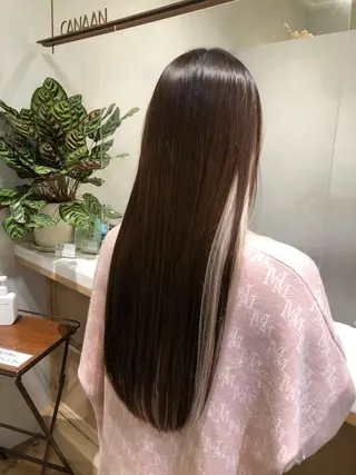 ロング カラー メンズ 艶透明感カラー/ ルーズパーマ/田中のヘアスタイル