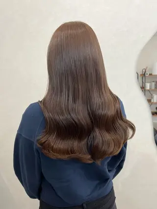 セミロング カラー 長山 茉白のヘアスタイル
