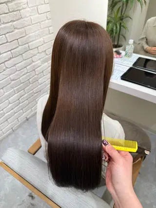 セミロング カラー 髪質改善&艶感カラー 🪄岡井美結のヘアスタイル