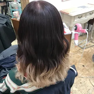 セミロング カラー 💘カラー人気No. 1💘SAYAのヘアスタイル