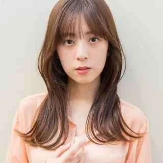 ロング カラー 天王寺韓国ヘア 小山歓実のヘアスタイル
